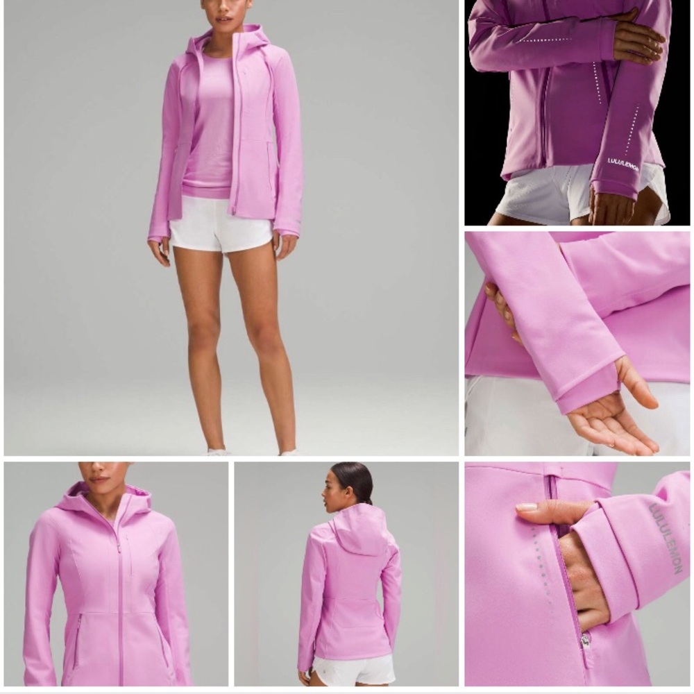 Lululemon Cross Chill Jacket Coat RepelShell Plush Dahlia Mauve Pink 2 XS Small